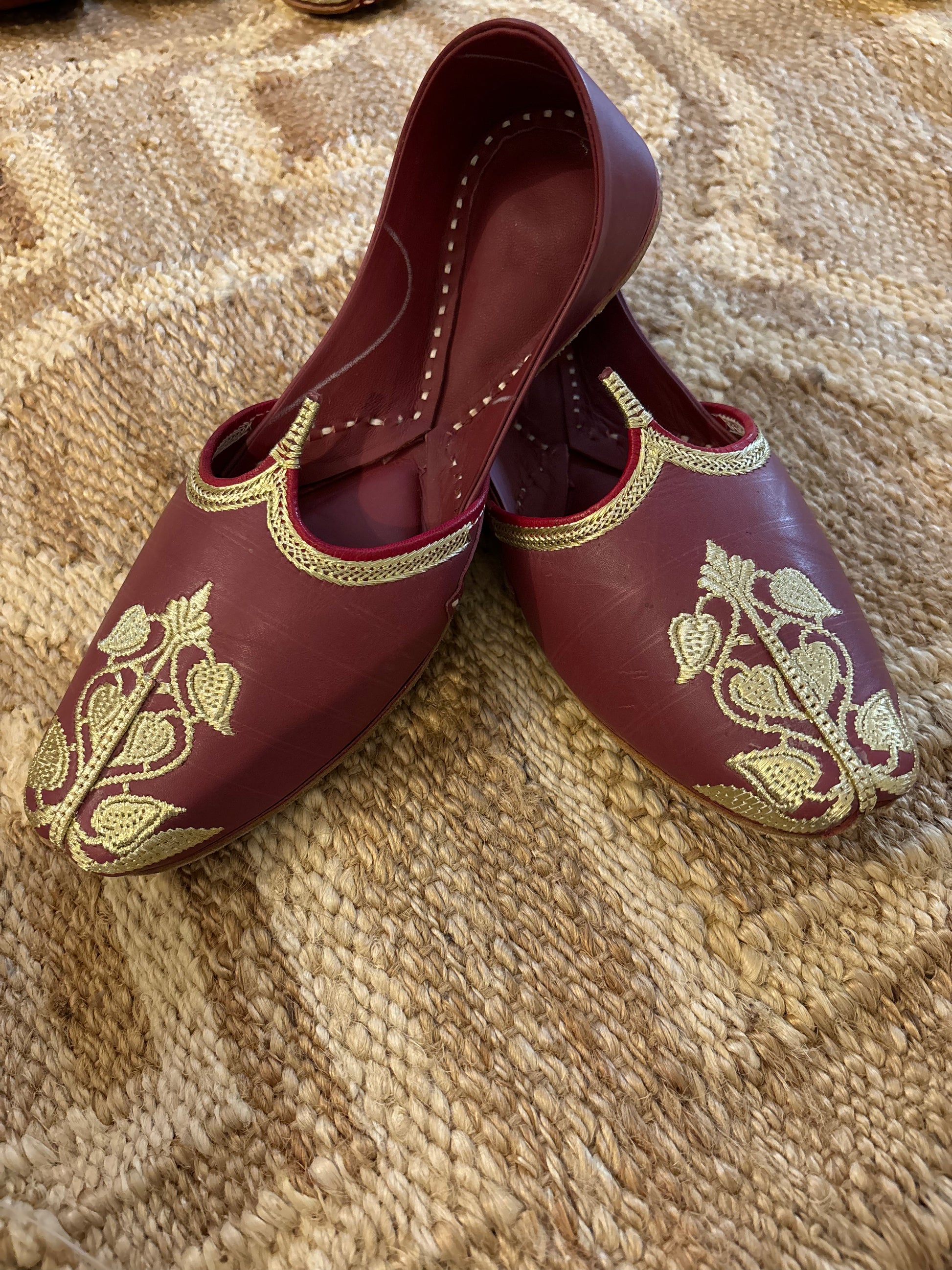 Crimson Royale Shoes | Handmade & Hand Embroided